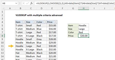 excel vlookup multiple results|vlookup with multiple lookup values.